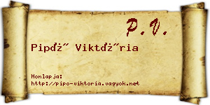 Pipó Viktória névjegykártya