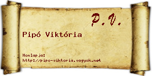 Pipó Viktória névjegykártya